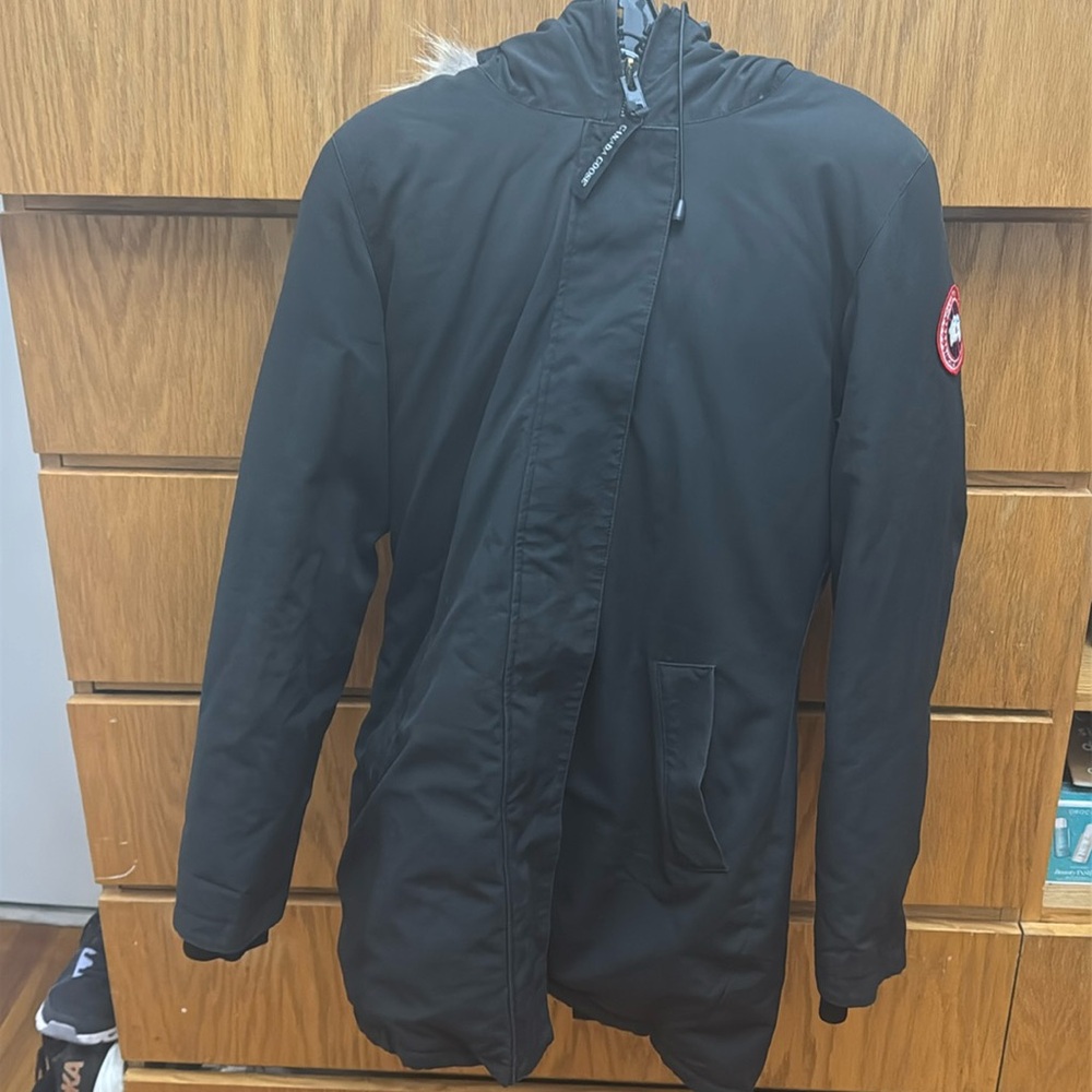 Canada Goose Black Parka Coat with Hood